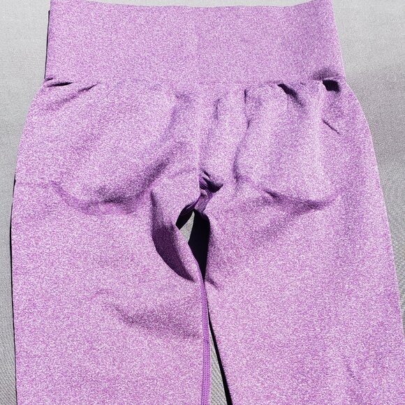 Seamless Leggings Smile Contour High Waist Workout Gym Yoga Pants Purple NWT M - Picture 7 of 7